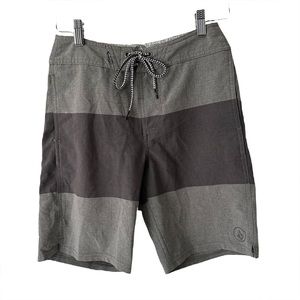 Volcom Boys' Gray Colorblock 4 Way Stretch Board Shorts Size 27